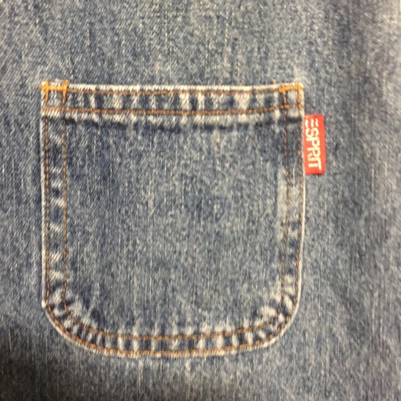 BLUE DENIM JUMPER OVERALLS GIRLS SZ MED 100% COTTON - Picture 7 of 8